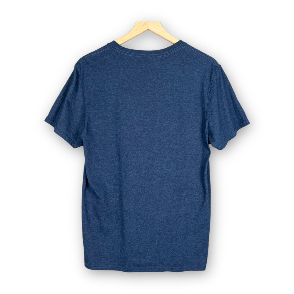 Austin Weird Life Mens Graphic T-Shirt Medium Blue Fruit Of The Loom Tee Texas M - Picture 2 of 7